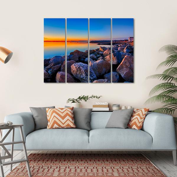 Greenwich Bay Canvas Wall Art-4 Horizontal-Gallery Wrap-34" x 24"-Tiaracle