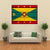 Grenada Flag Canvas Wall Art-5 Horizontal-Gallery Wrap-22" x 12"-Tiaracle