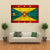 Grenada Flag Canvas Wall Art-3 Horizontal-Gallery Wrap-37" x 24"-Tiaracle