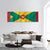 Waving Grenada Flag Panoramic Canvas Wall Art-3 Piece-25" x 08"-Tiaracle