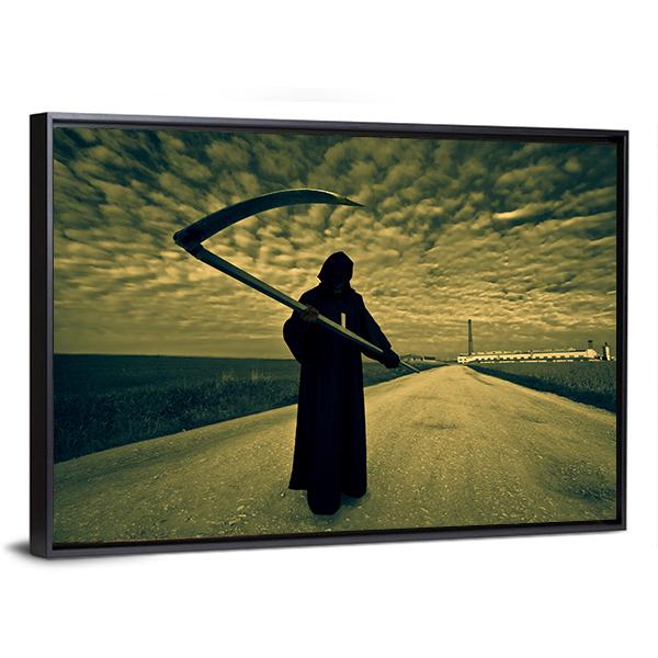 Grim Reaper Canvas Wall Art-3 Horizontal-Gallery Wrap-25" x 16"-Tiaracle