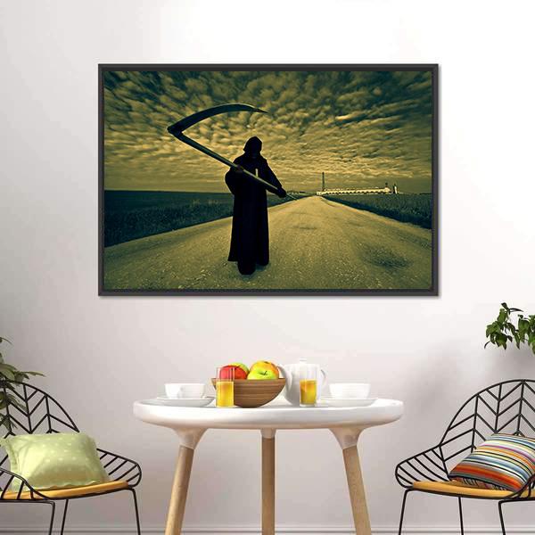Grim Reaper Canvas Wall Art-3 Horizontal-Gallery Wrap-25" x 16"-Tiaracle