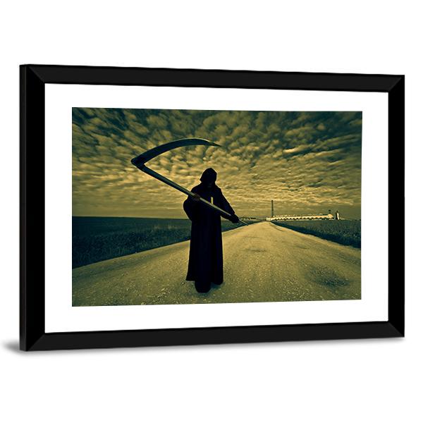 Grim Reaper Canvas Wall Art-5 Horizontal-Gallery Wrap-22" x 12"-Tiaracle