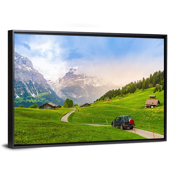 Grindelwald Switzerland Canvas Wall Art-3 Horizontal-Gallery Wrap-25" x 16"-Tiaracle