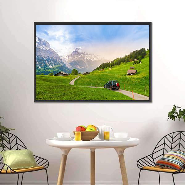 Grindelwald Switzerland Canvas Wall Art-3 Horizontal-Gallery Wrap-25" x 16"-Tiaracle