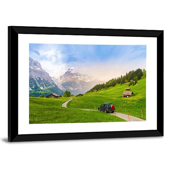 Grindelwald Switzerland Canvas Wall Art-3 Horizontal-Gallery Wrap-25" x 16"-Tiaracle