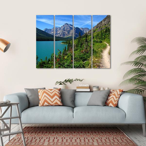 Lake Josephine Canvas Wall Art-4 Horizontal-Gallery Wrap-34" x 24"-Tiaracle