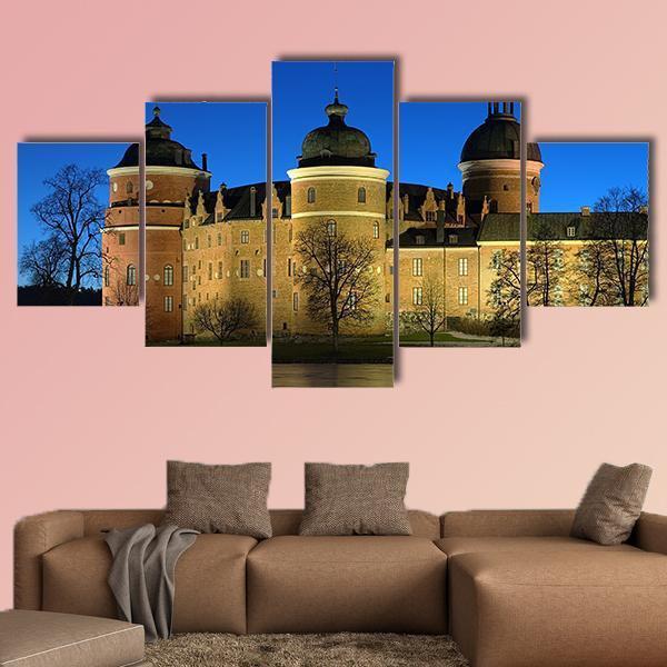 Gripsholm Castle Sweden Canvas Wall Art-5 Star-Gallery Wrap-62" x 32"-Tiaracle