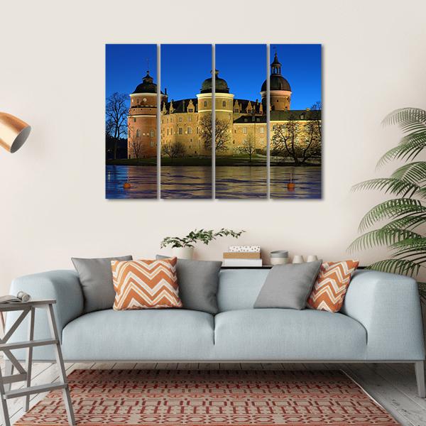 Gripsholm Castle Sweden Canvas Wall Art-4 Horizontal-Gallery Wrap-34" x 24"-Tiaracle