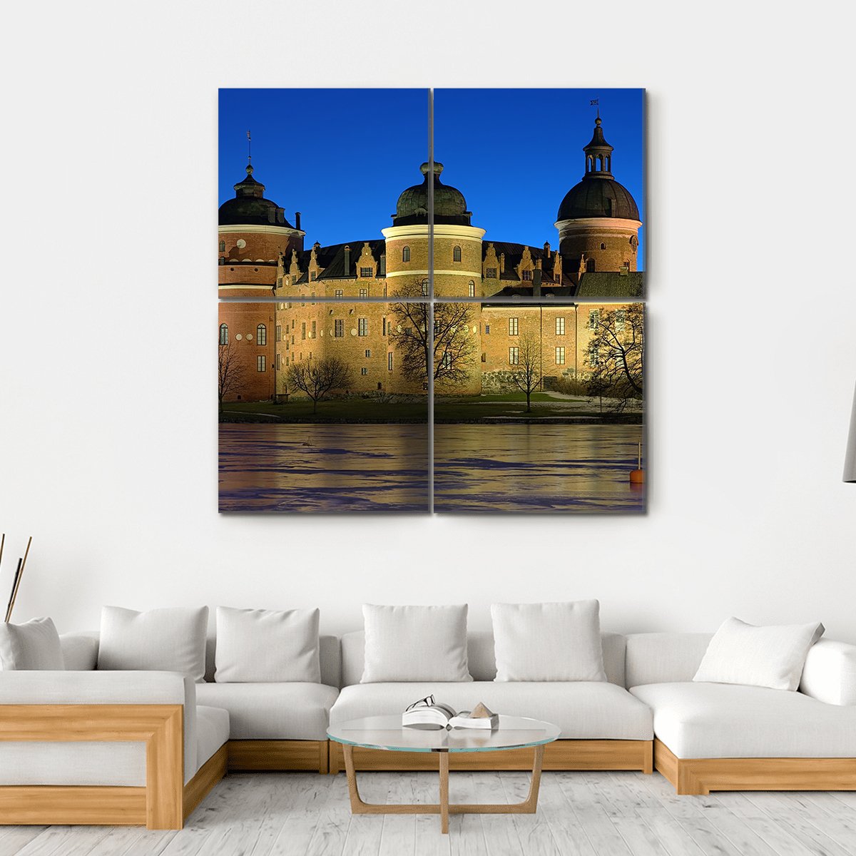 Gripsholm Castle Sweden Canvas Wall Art-4 Square-Gallery Wrap-17" x 17"-Tiaracle
