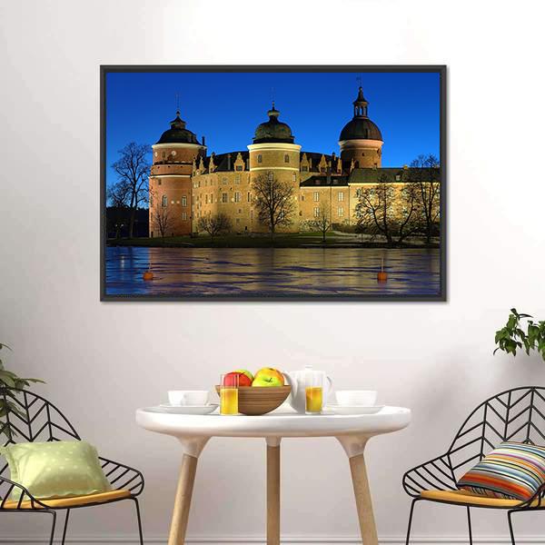 Gripsholm Castle Sweden Canvas Wall Art-5 Horizontal-Gallery Wrap-22" x 12"-Tiaracle