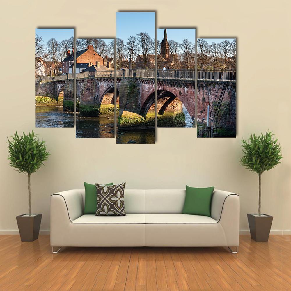 Grosvenor Bridge Canvas Wall Art-5 Pop-Gallery Wrap-47" x 32"-Tiaracle