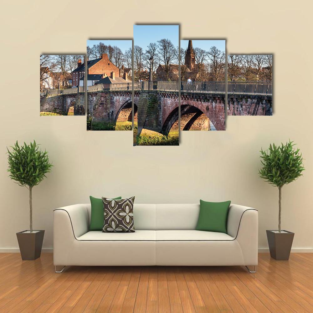 Grosvenor Bridge Canvas Wall Art-5 Star-Gallery Wrap-62" x 32"-Tiaracle