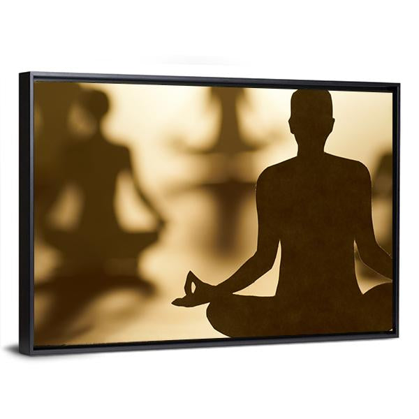 Group Of People Doing Yoga Canvas Wall Art-3 Horizontal-Gallery Wrap-25&quot; x 16&quot;-Tiaracle