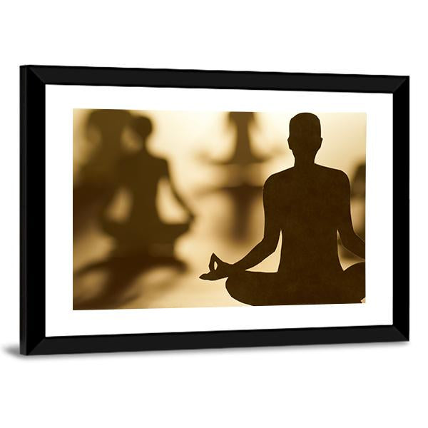 Group Of People Doing Yoga Canvas Wall Art-3 Horizontal-Gallery Wrap-25&quot; x 16&quot;-Tiaracle