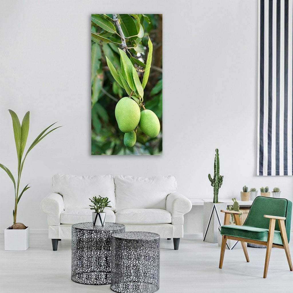 Growing Mango Tree Vertical Canvas Wall Art-3 Vertical-Gallery Wrap-12" x 25"-Tiaracle