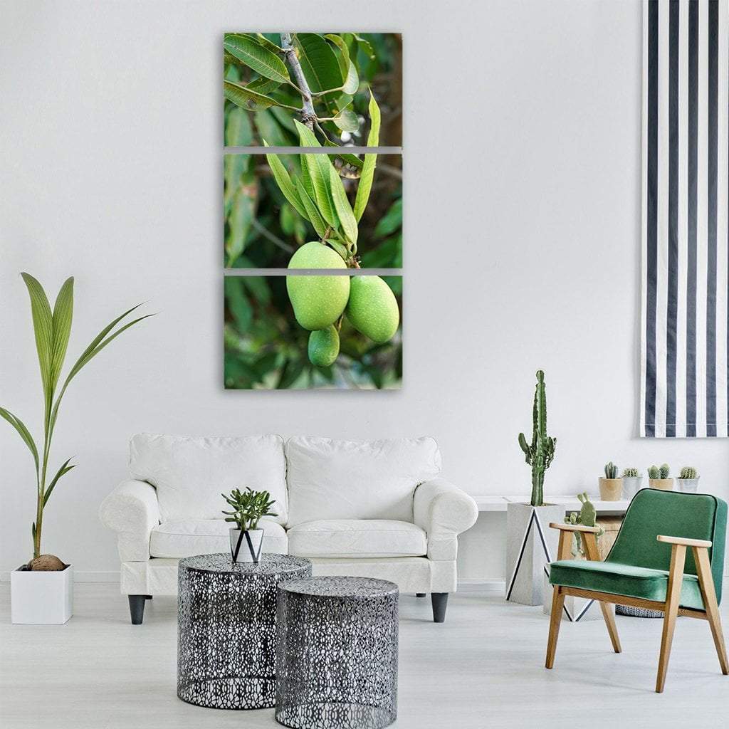 Growing Mango Tree Vertical Canvas Wall Art-3 Vertical-Gallery Wrap-12" x 25"-Tiaracle