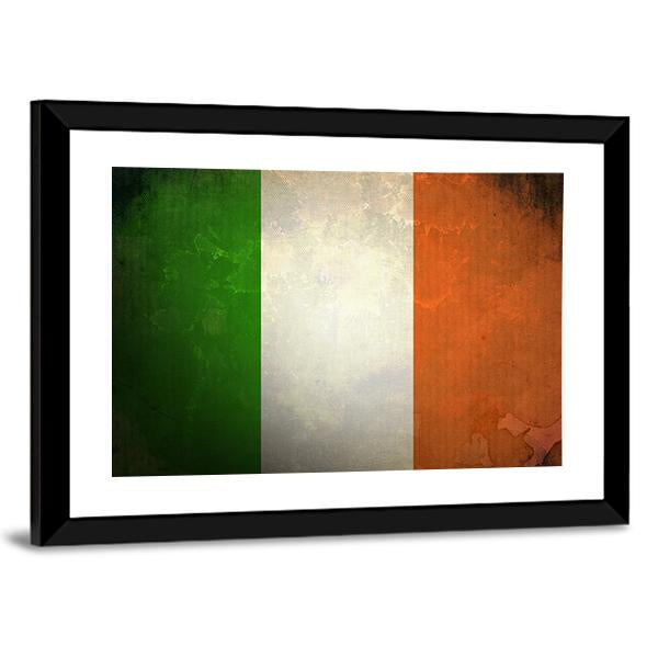 Grunge Irish Flag Canvas Wall Art-3 Horizontal-Gallery Wrap-25" x 16"-Tiaracle