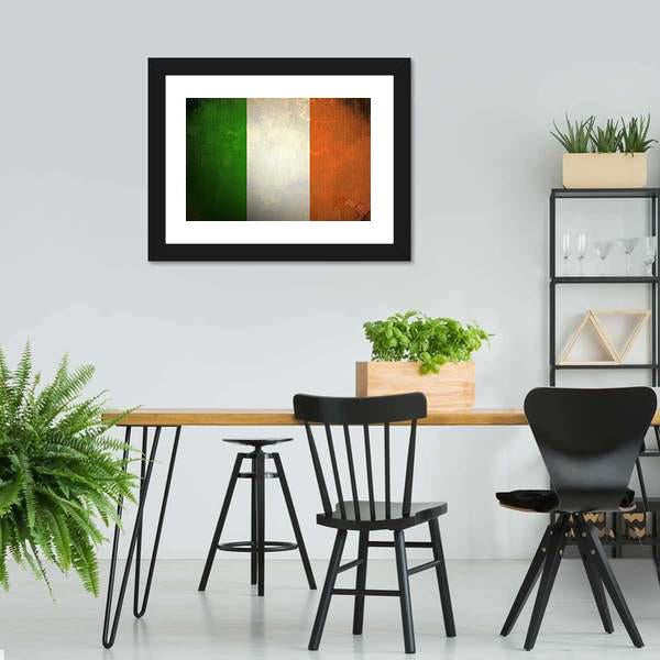 Grunge Irish Flag Canvas Wall Art-3 Horizontal-Gallery Wrap-25" x 16"-Tiaracle