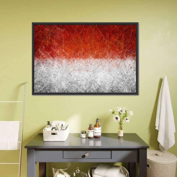 Grunge Monaco Flag Canvas Wall Art-1 Piece-Floating Frame-24" x 16"-Tiaracle