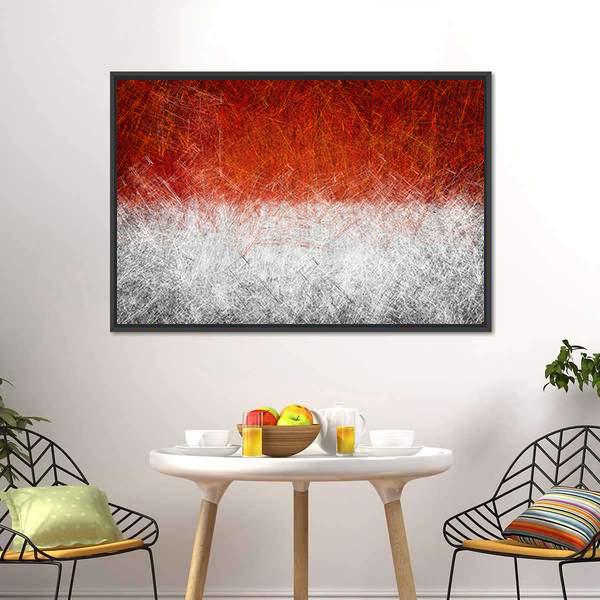 Grunge Monaco Flag Canvas Wall Art-3 Horizontal-Gallery Wrap-25" x 16"-Tiaracle
