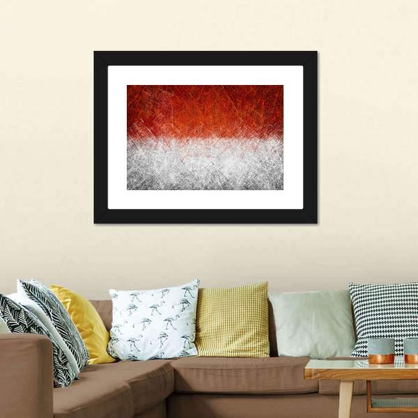 Grunge Monaco Flag Canvas Wall Art-3 Horizontal-Gallery Wrap-25" x 16"-Tiaracle