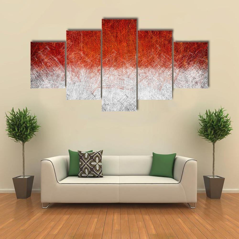 Grunge Monaco Flag Canvas Wall Art-5 Star-Gallery Wrap-62" x 32"-Tiaracle