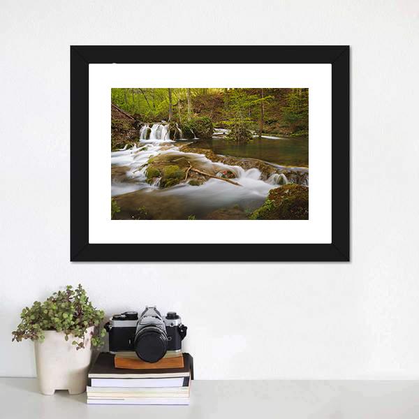 Grza River In Serbia Canvas Wall Art-1 Piece-Framed Print-20" x 16"-Tiaracle