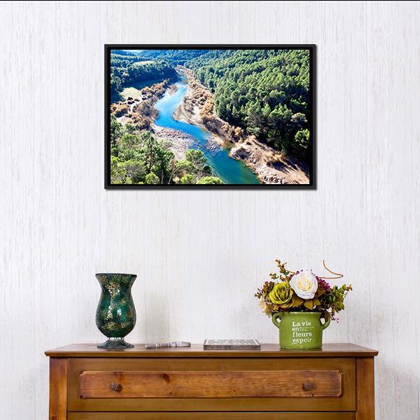 Guadalquivir River Spain Canvas Wall Art-1 Piece-Floating Frame-24" x 16"-Tiaracle