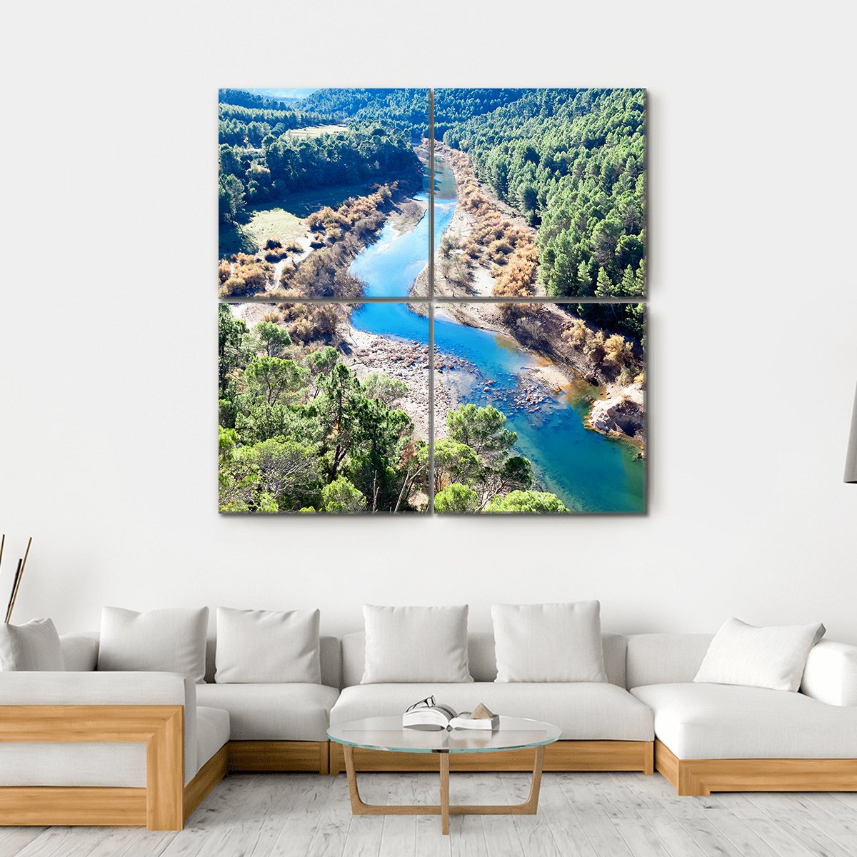 Guadalquivir River Spain Canvas Wall Art-4 Square-Gallery Wrap-17" x 17"-Tiaracle