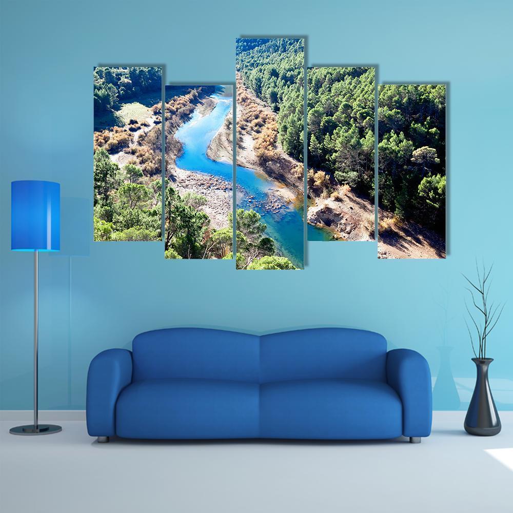 Guadalquivir River Spain Canvas Wall Art-5 Pop-Gallery Wrap-47" x 32"-Tiaracle