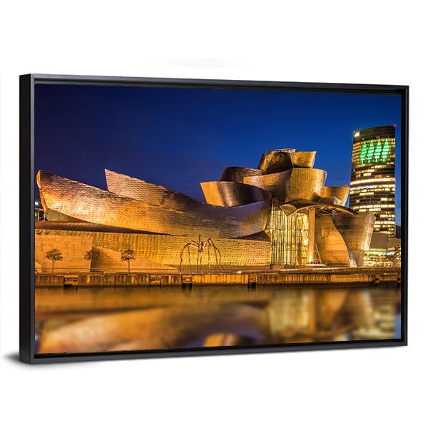 Guggenheim Museum Bilbao Spain Canvas Wall Art-3 Horizontal-Gallery Wrap-25" x 16"-Tiaracle