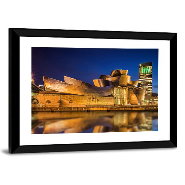 Guggenheim Museum Bilbao Spain Canvas Wall Art-3 Horizontal-Gallery Wrap-25" x 16"-Tiaracle