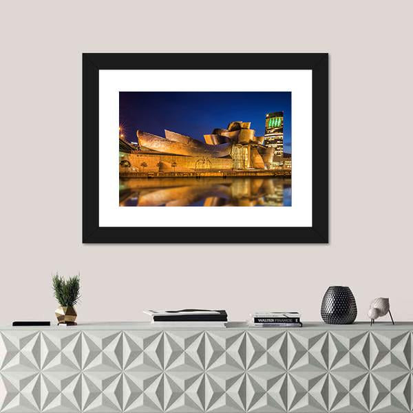 Guggenheim Museum Bilbao Spain Canvas Wall Art-3 Horizontal-Gallery Wrap-25" x 16"-Tiaracle