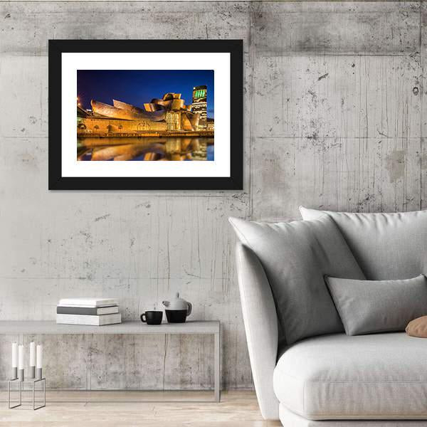 Guggenheim Museum Bilbao Spain Canvas Wall Art-3 Horizontal-Gallery Wrap-25" x 16"-Tiaracle