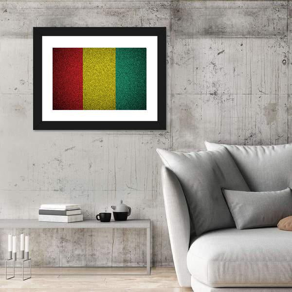 Guinean Flag Canvas Wall Art-5 Horizontal-Gallery Wrap-22" x 12"-Tiaracle