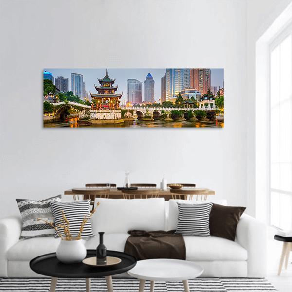 Guiyang City Skyline China Panoramic Canvas Wall Art-1 Piece-36" x 12"-Tiaracle