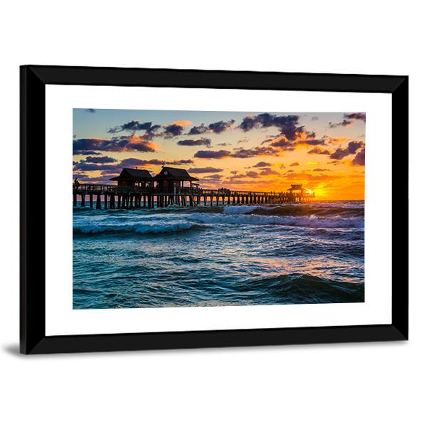 Gulf Of Mexico In Naples Panoramic Canvas Wall Art-1 Piece-36" x 12"-Tiaracle