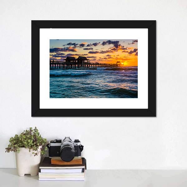 Gulf Of Mexico In Naples Panoramic Canvas Wall Art-1 Piece-36" x 12"-Tiaracle