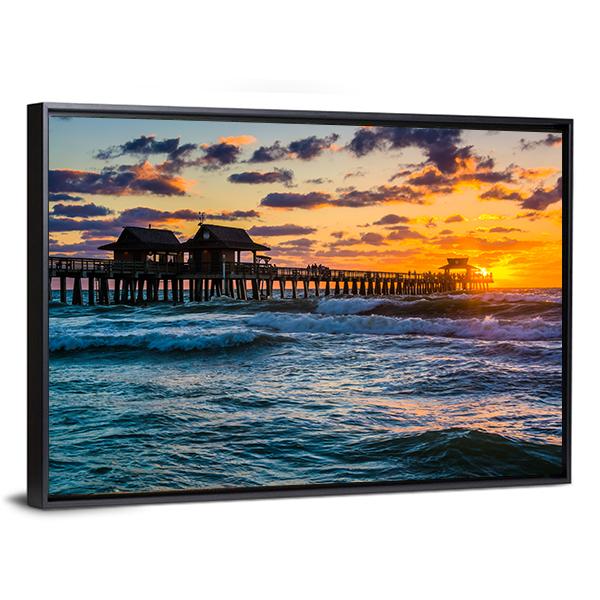 Gulf Of Mexico In Naples Panoramic Canvas Wall Art-1 Piece-36" x 12"-Tiaracle