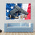 Gun & Bullets On American Flag Canvas Wall Art-4 Pop-Gallery Wrap-50" x 32"-Tiaracle