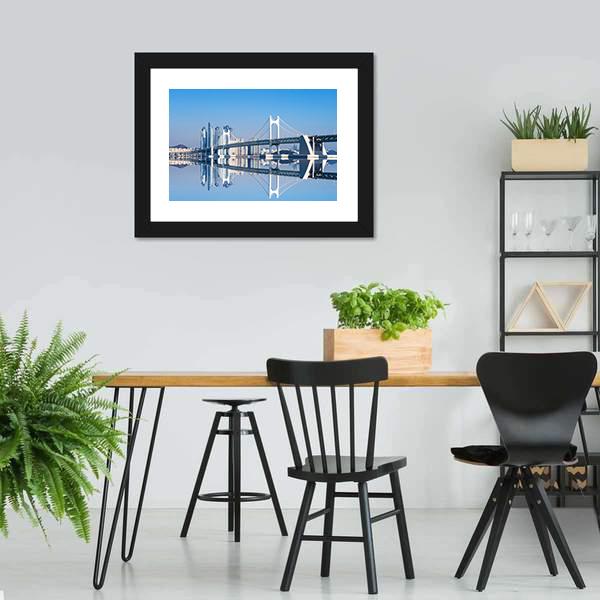 Gwangan Bridge Canvas Wall Art-3 Horizontal-Gallery Wrap-25" x 16"-Tiaracle