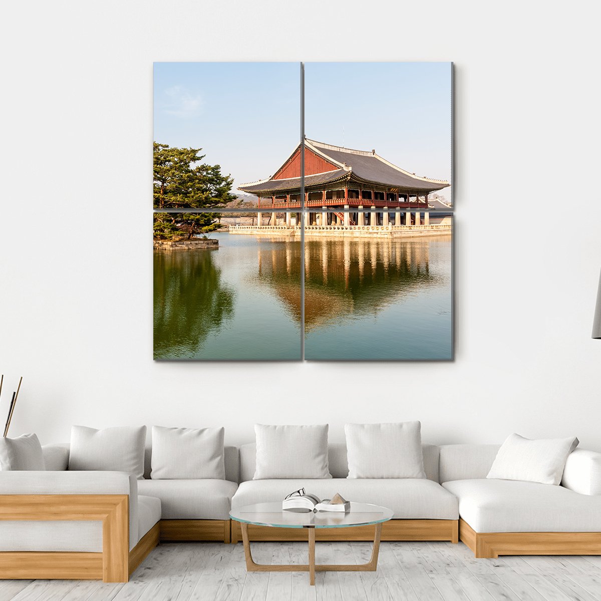 Gyeongbokgung Palace Canvas Wall Art-4 Square-Gallery Wrap-17" x 17"-Tiaracle
