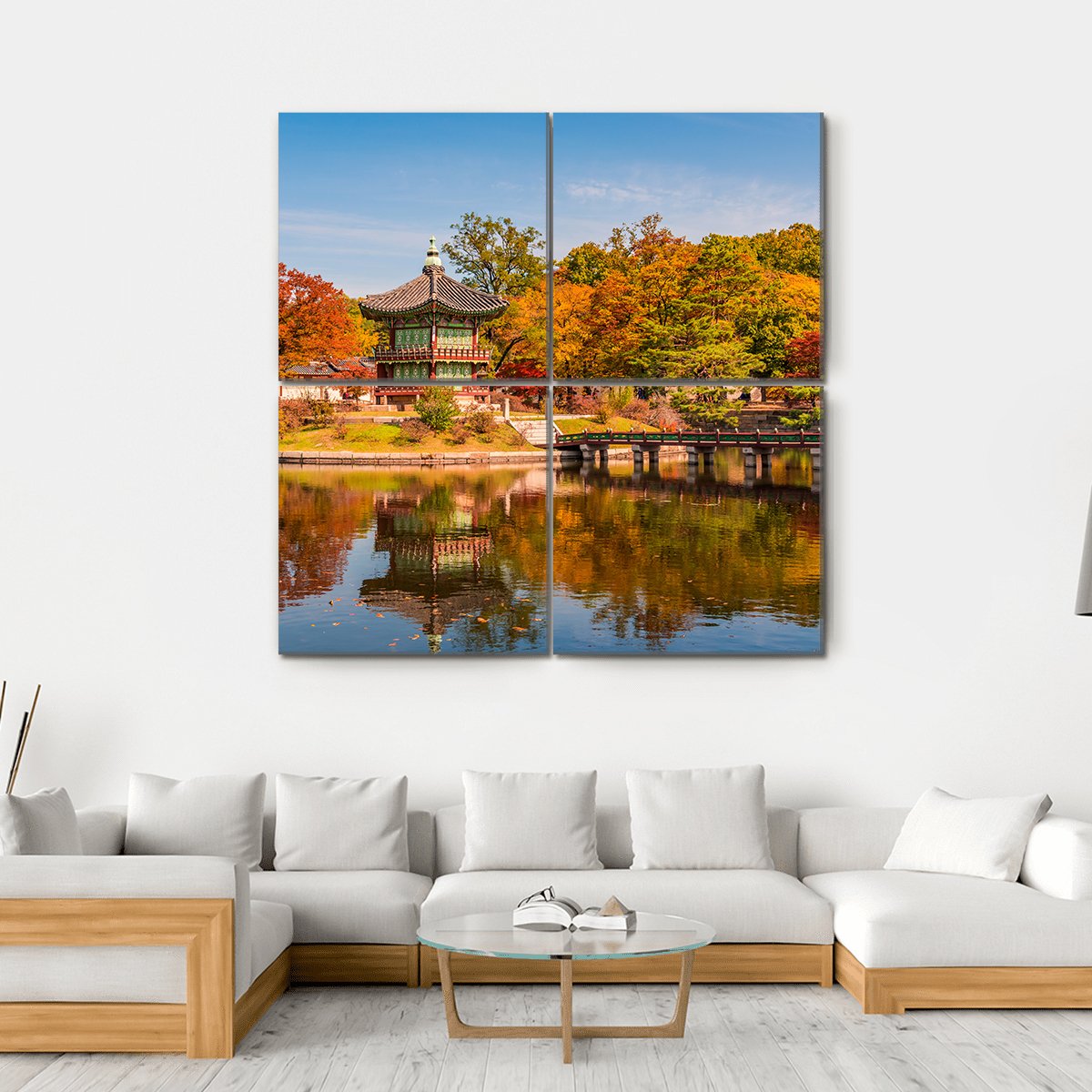 Gyeongbokgung Palace In Seoul Canvas Wall Art-4 Square-Gallery Wrap-17" x 17"-Tiaracle