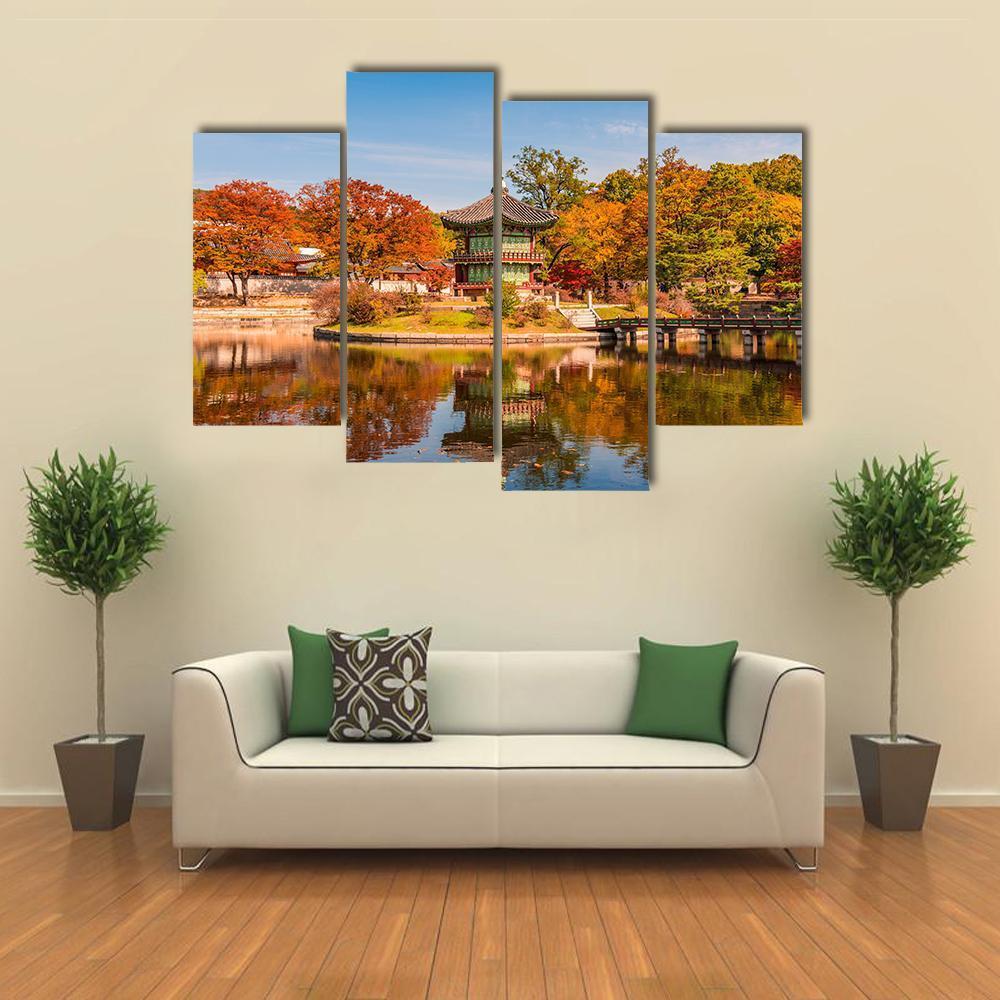 Gyeongbokgung Palace In Seoul Canvas Wall Art-4 Pop-Gallery Wrap-50" x 32"-Tiaracle