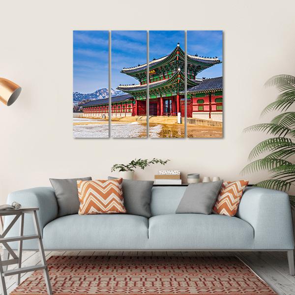 Gyeongbokgung Palace South Korea Canvas Wall Art-4 Horizontal-Gallery Wrap-34" x 24"-Tiaracle