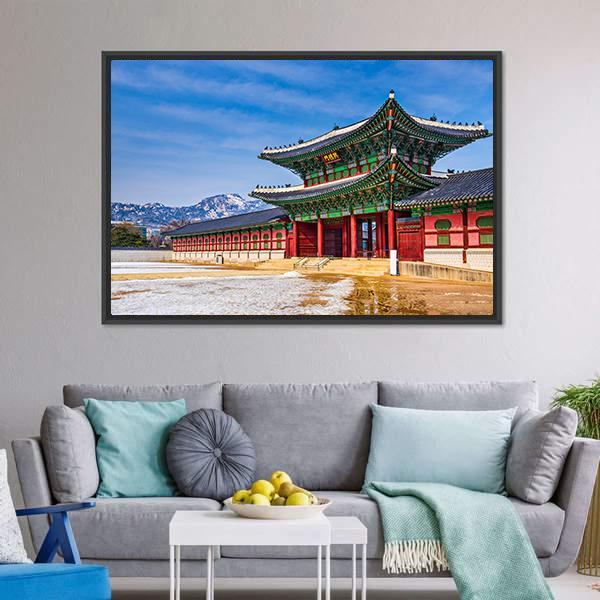 Gyeongbokgung Palace South Korea Canvas Wall Art-5 Horizontal-Gallery Wrap-22" x 12"-Tiaracle