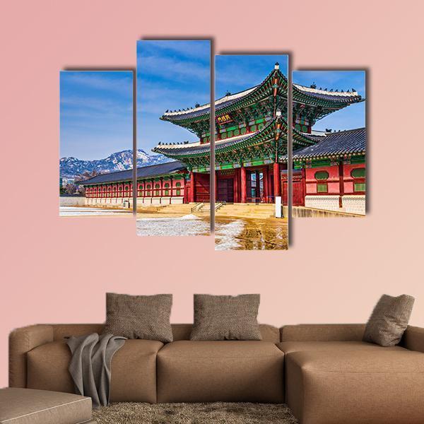 Gyeongbokgung Palace South Korea Canvas Wall Art-4 Pop-Gallery Wrap-50" x 32"-Tiaracle