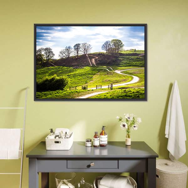 Hadleigh Park In UK Canvas Wall Art-1 Piece-Floating Frame-24" x 16"-Tiaracle