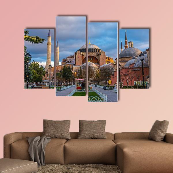 Hagia Sophia Mosque Istanbul Canvas Wall Art-4 Pop-Gallery Wrap-50" x 32"-Tiaracle